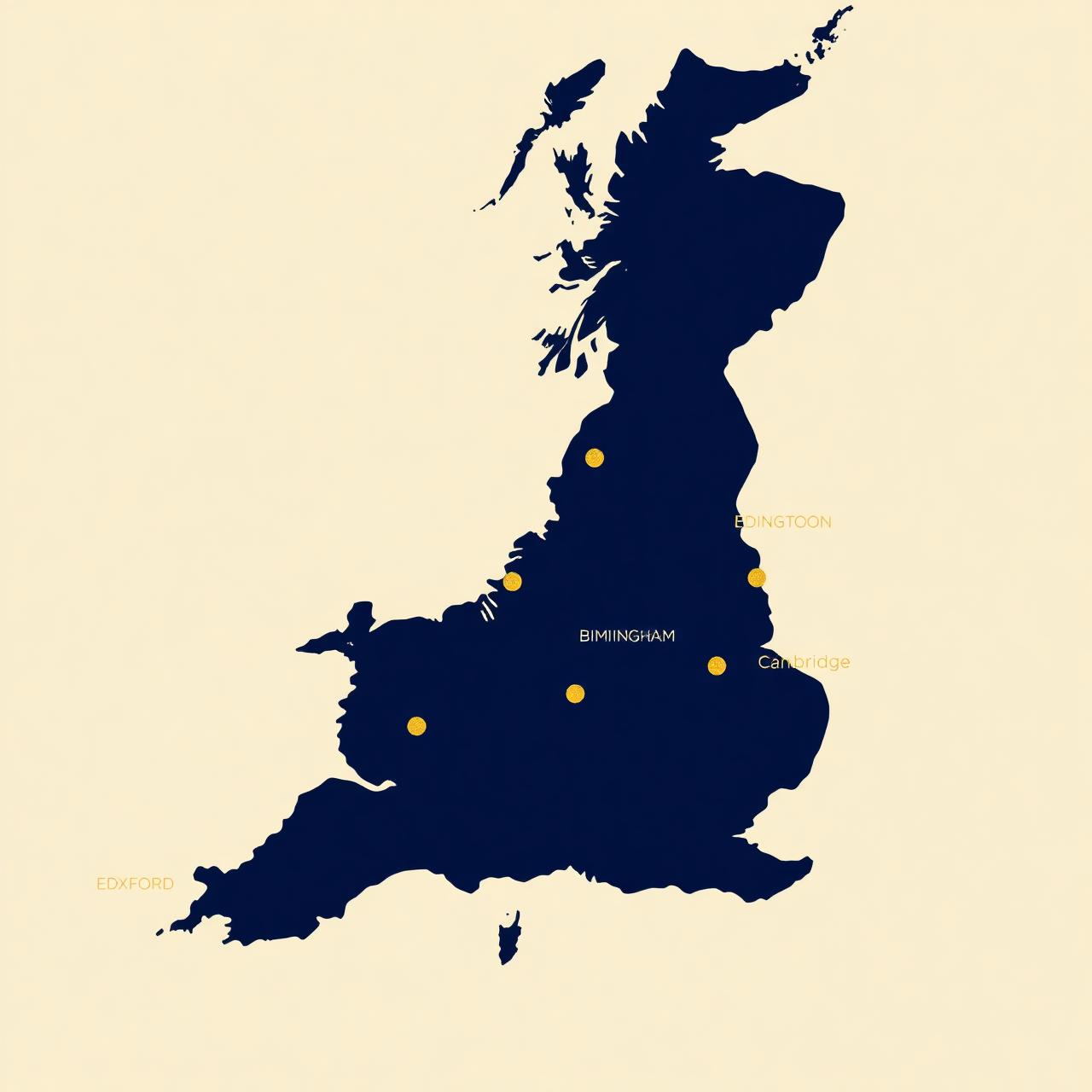 Map of the United Kingdom showing SJT Coaches service coverage
